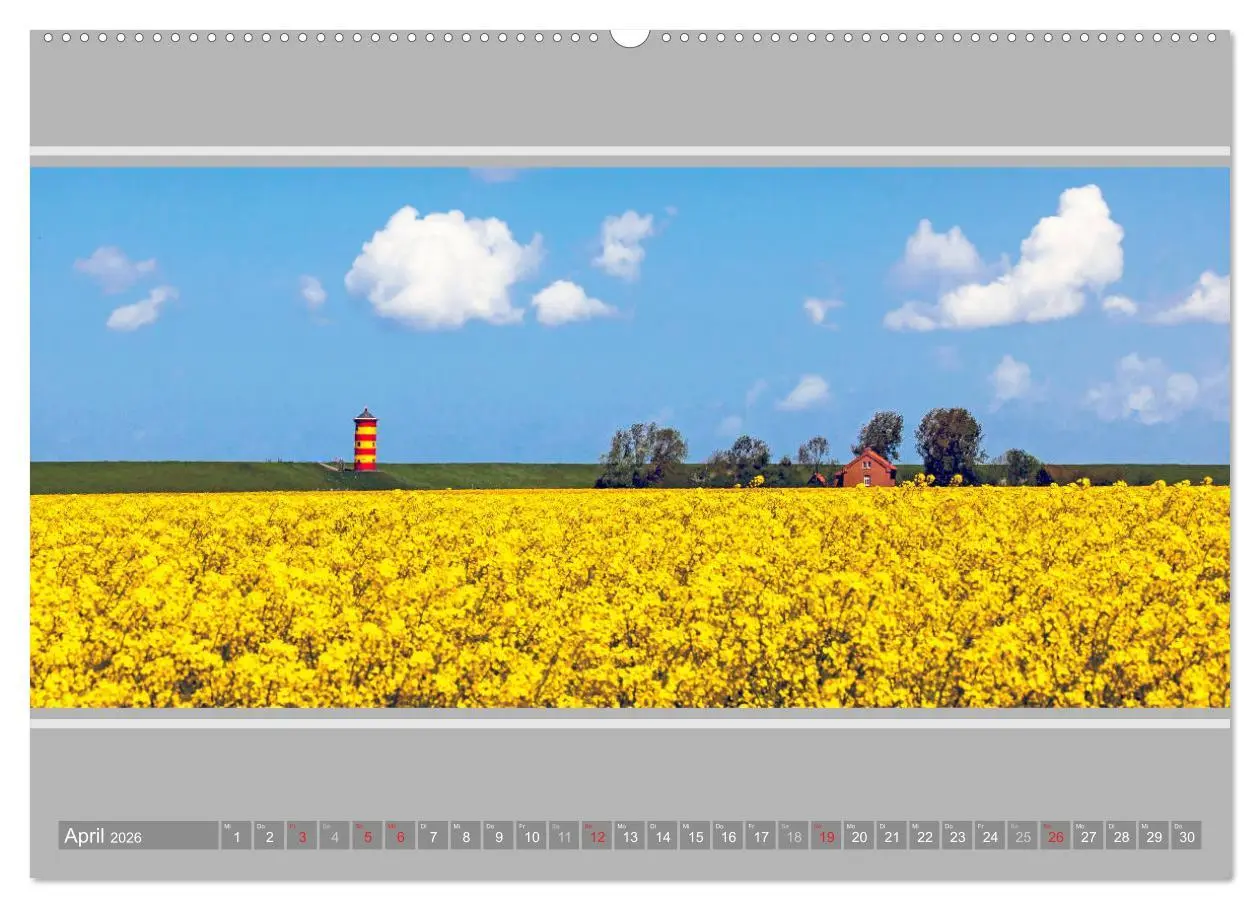 Bild: 9783457960721 | Der Pilsumer Leuchtturm (Wandkalender 2026 DIN A2 quer), CALVENDO...