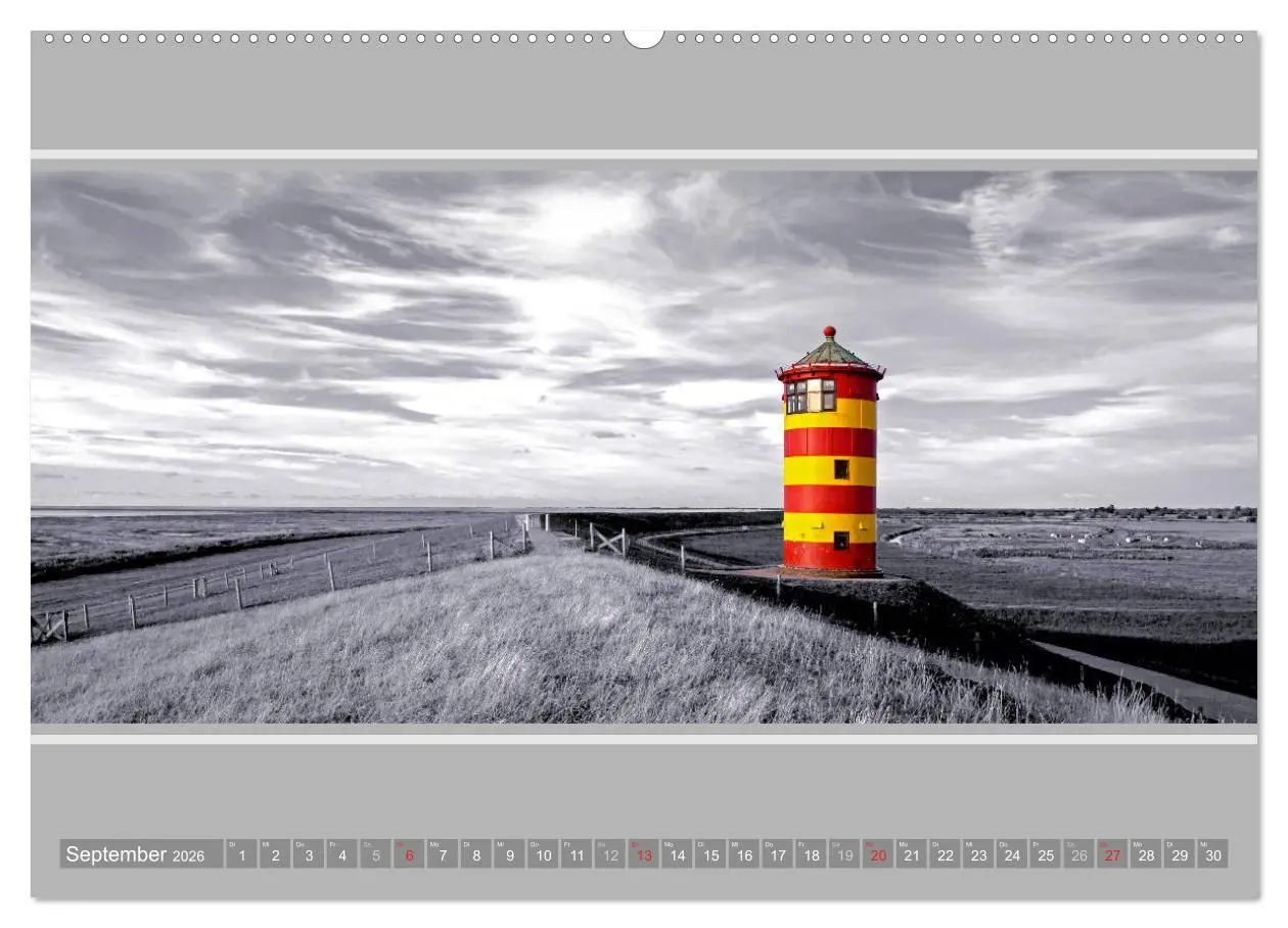 Bild: 9783457960721 | Der Pilsumer Leuchtturm (Wandkalender 2026 DIN A2 quer), CALVENDO...
