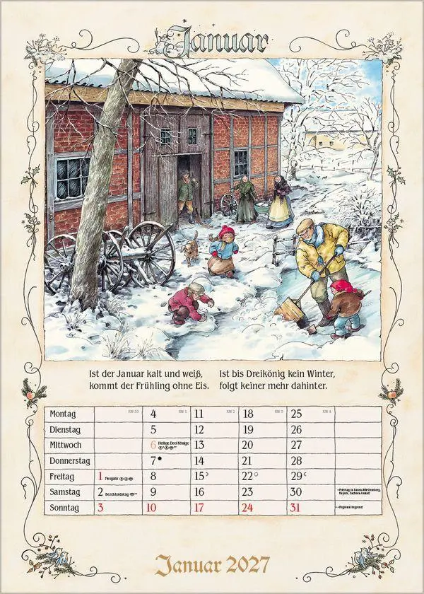 Bild: 9783819300721 | Bauernkalender 2027 | Verlag Korsch | Kalender | 13 S. | Deutsch