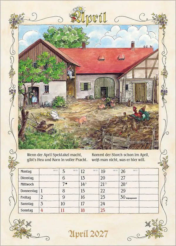 Bild: 9783819300721 | Bauernkalender 2027 | Verlag Korsch | Kalender | 13 S. | Deutsch