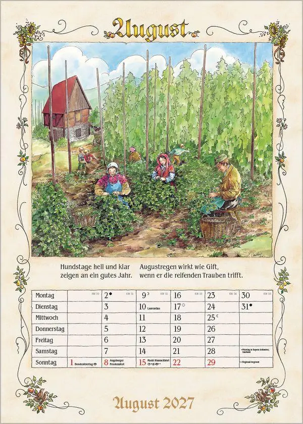 Bild: 9783819300721 | Bauernkalender 2027 | Verlag Korsch | Kalender | 13 S. | Deutsch