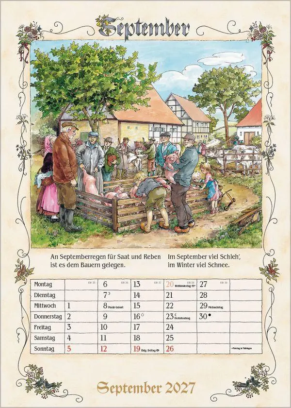 Bild: 9783819300721 | Bauernkalender 2027 | Verlag Korsch | Kalender | 13 S. | Deutsch