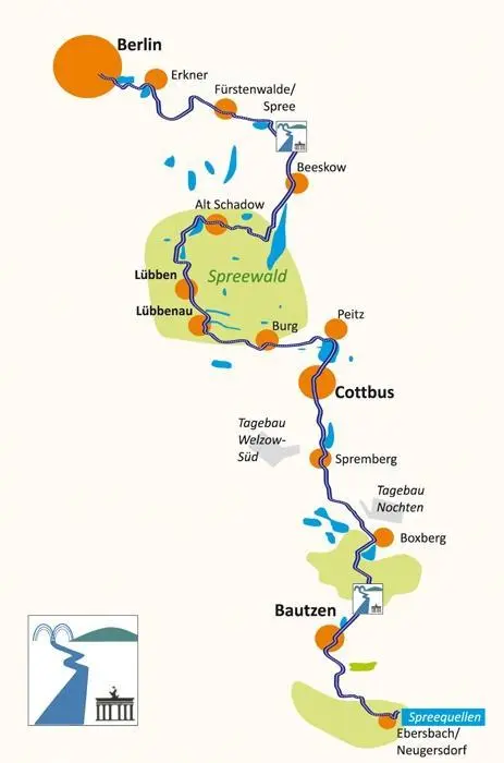 Bild: 9783868430721 | Spree-Radweg Von der Spreequelle bis Berlin | (Land-)Karte | Deutsch