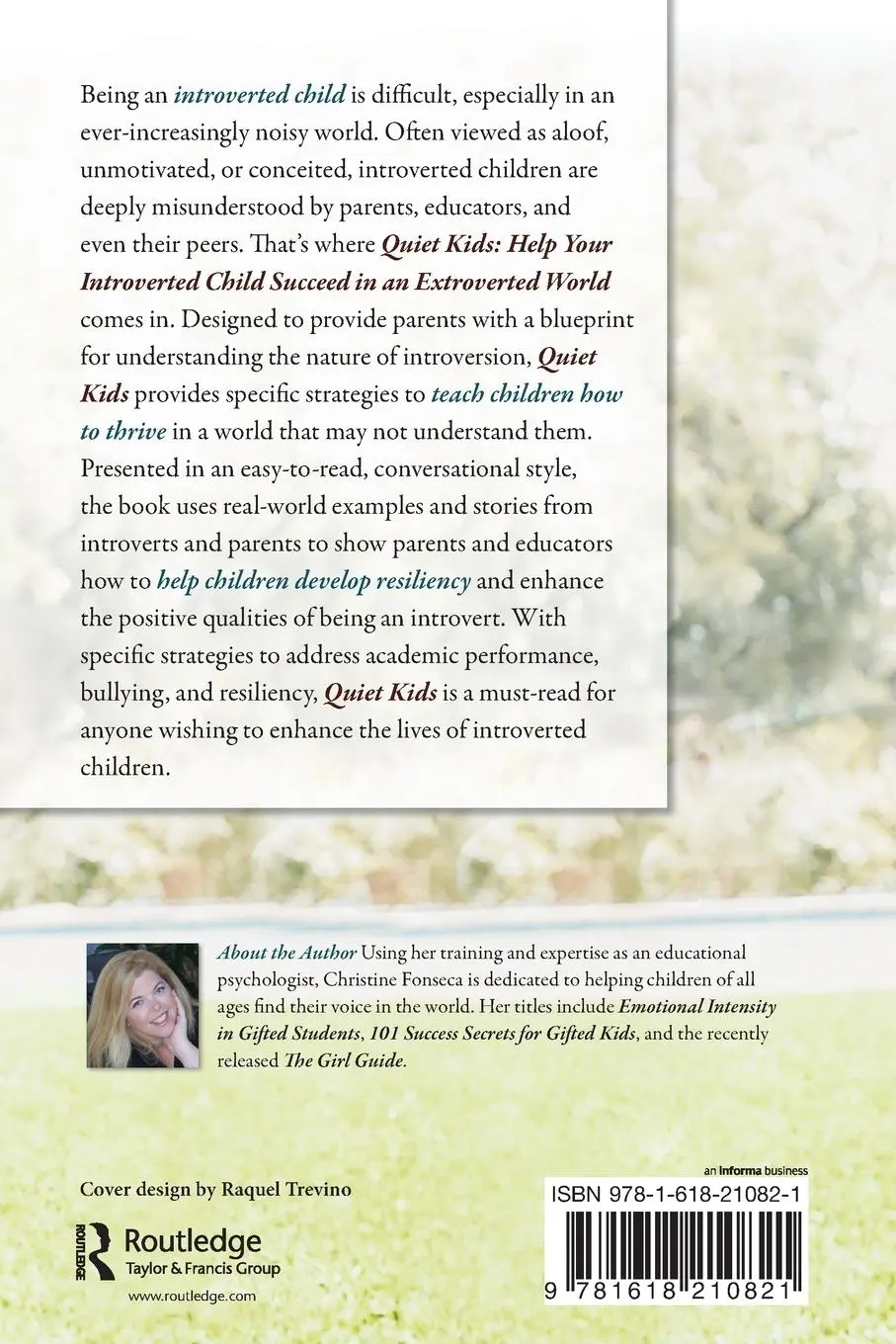 Rückseite: 9781618210821 | Quiet Kids | Christine Fonseca | Taschenbuch | Englisch | 2013