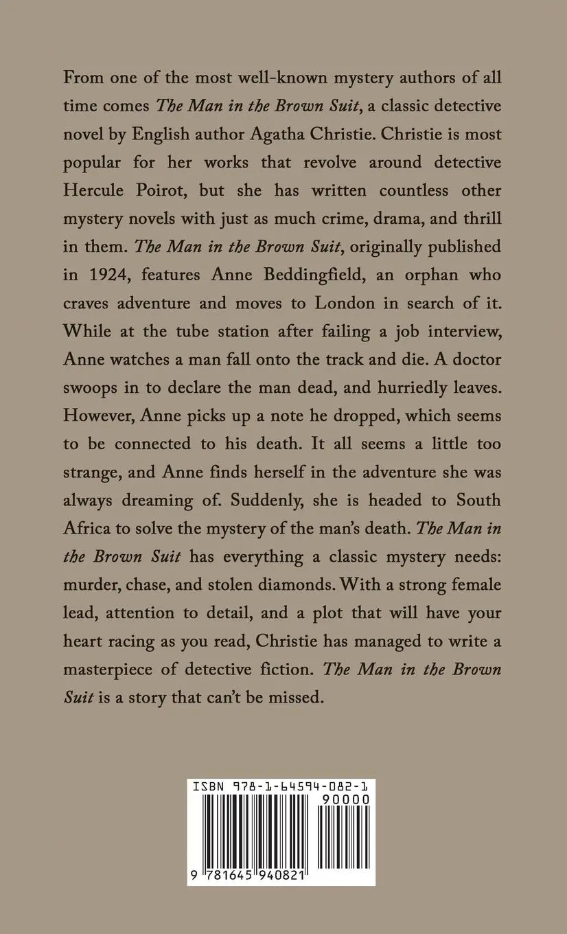 Rückseite: 9781645940821 | The Man in the Brown Suit | Agatha Christie | Buch | Englisch | 2020