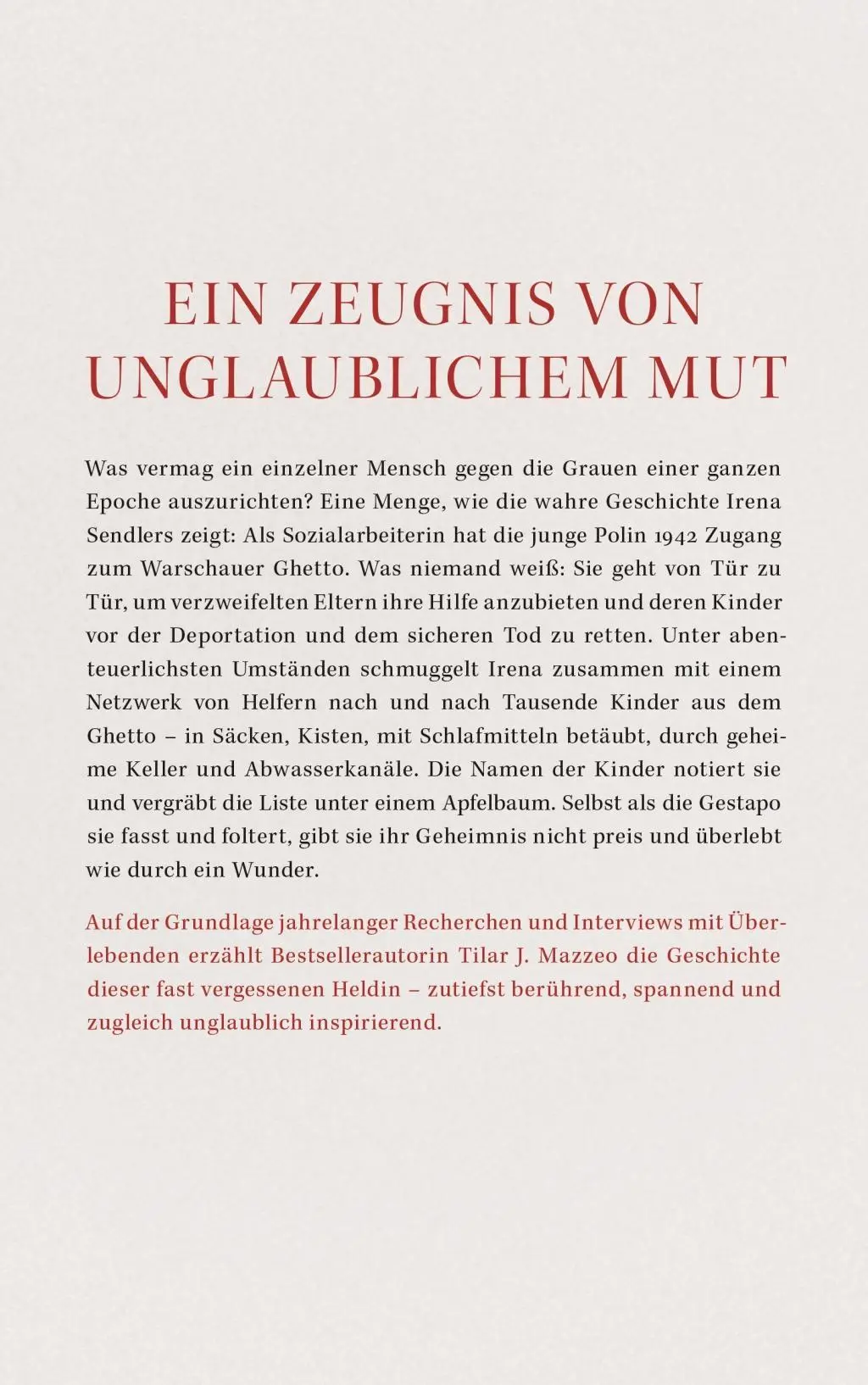 Bild: 9783453200821 | Irenas Liste oder Das Geheimnis des Apfelbaums | Tilar J. Mazzeo