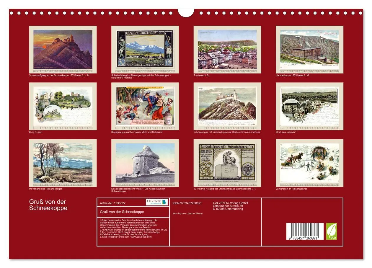 Bild: 9783457260821 | Gruß von der Schneekoppe (Wandkalender 2026 DIN A3 quer), CALVENDO...