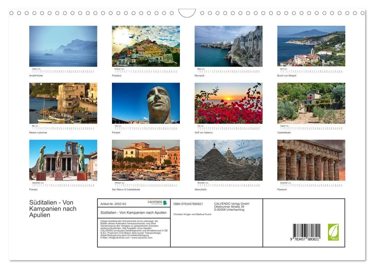 Bild: 9783457880821 | Süditalien - Von Kampanien nach Apulien (Wandkalender 2026 DIN A3...