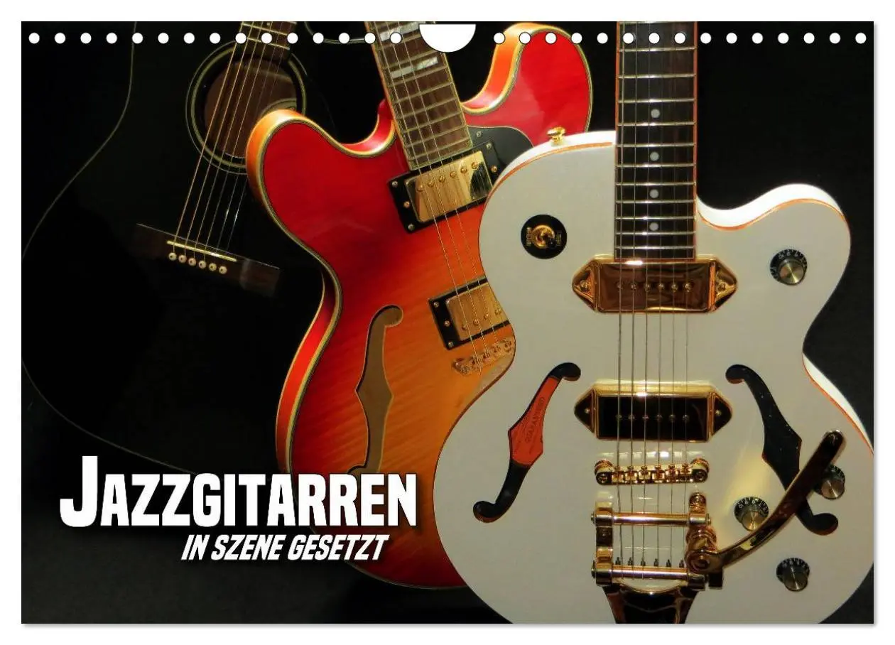 Cover: 9783457950821 | JAZZGITARREN in Szene gesetzt (Wandkalender 2026 DIN A4 quer),...