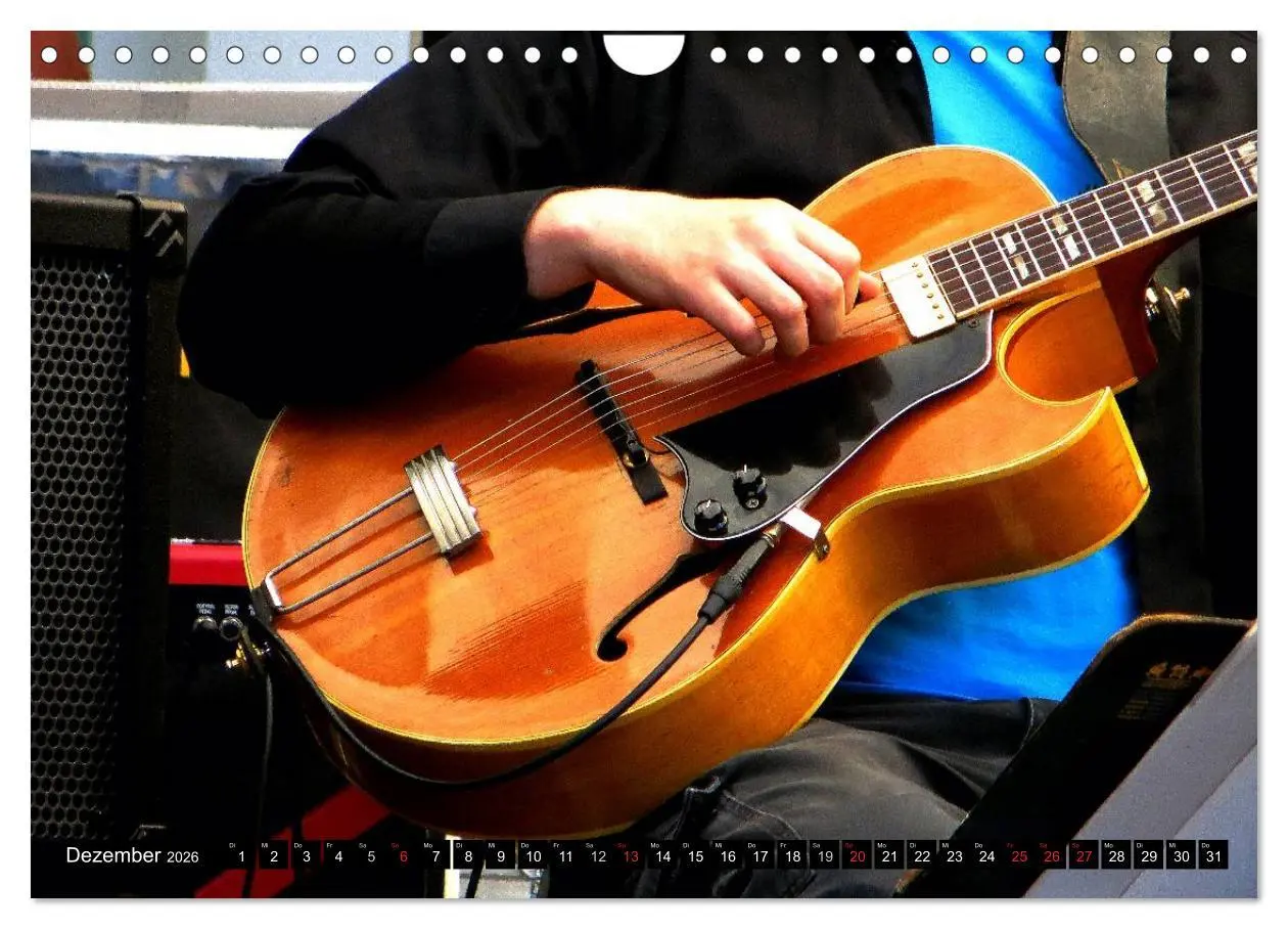 Bild: 9783457950821 | JAZZGITARREN in Szene gesetzt (Wandkalender 2026 DIN A4 quer),...