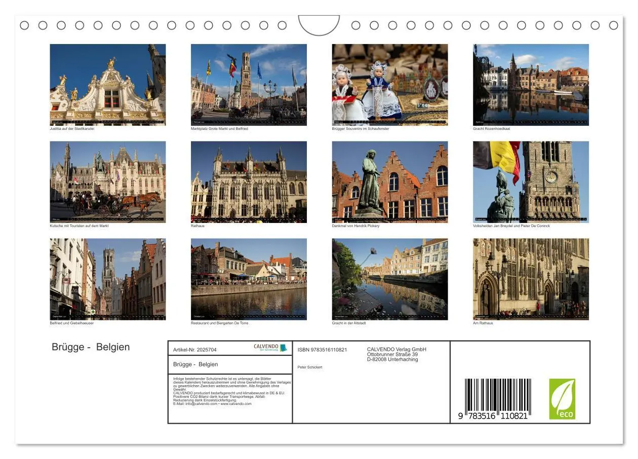 Bild: 9783516110821 | Brügge - Belgien (Wandkalender 2026 DIN A4 quer), CALVENDO...