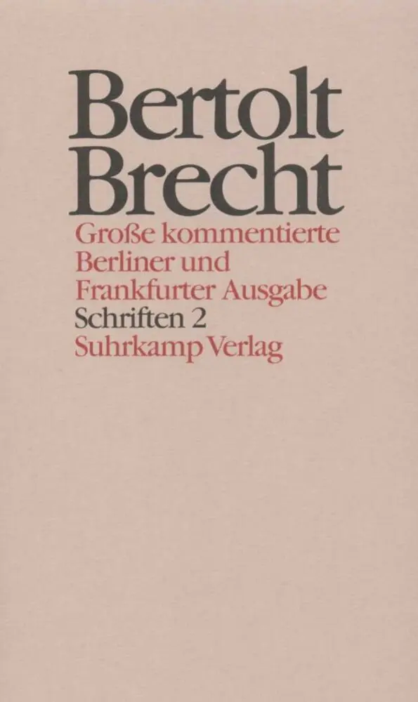 Cover: 9783518400821 | Schriften, 2 Bde..Tl.2 | 1933-1942 | Bertolt Brecht | Buch | 1168 S.