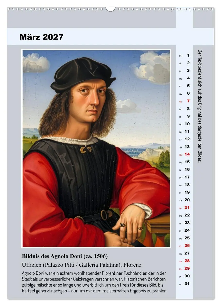 Bild: 9783594260821 | Raffaels Porträts im neuen Licht (hochwertiger Premium Wandkalender...