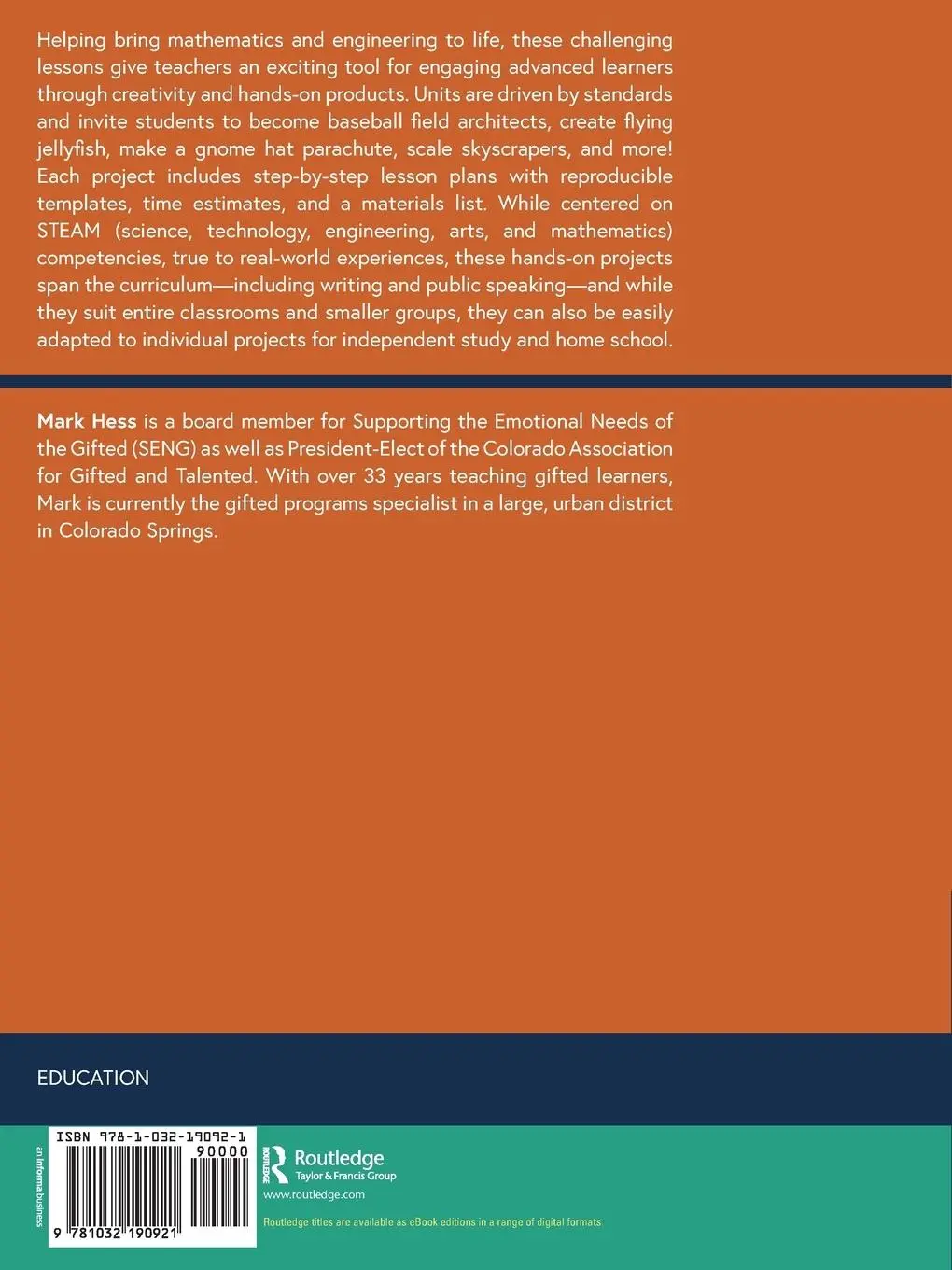 Rückseite: 9781032190921 | Real-World Math Projects for Gifted Learners, Grades 4-5 | Mark Hess
