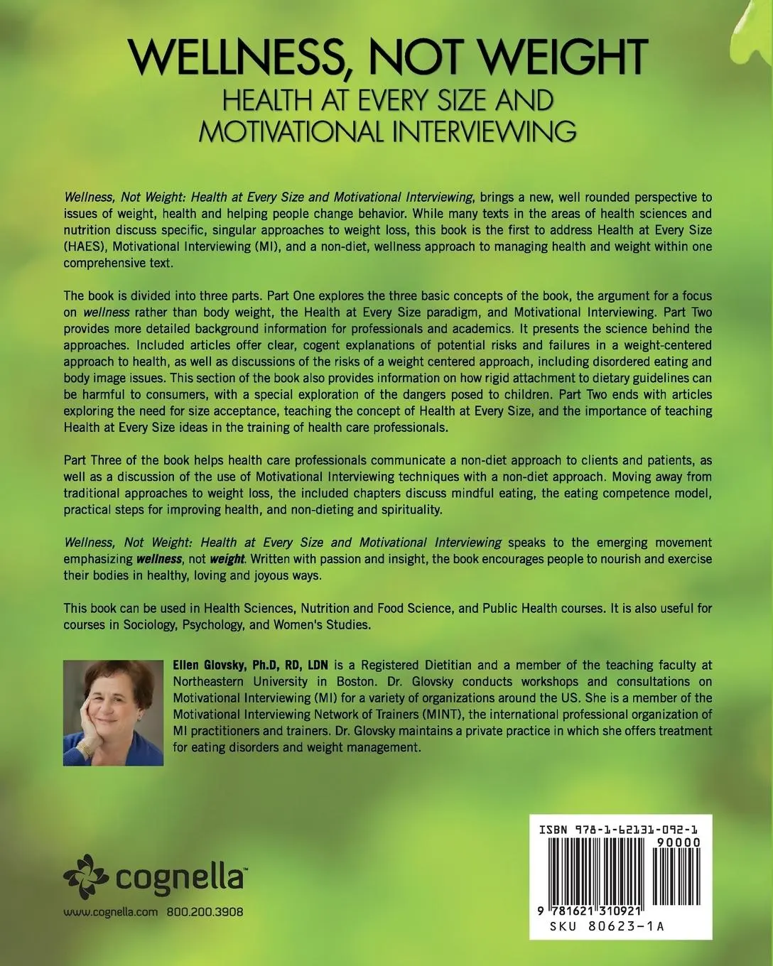 Rückseite: 9781621310921 | Wellness, Not Weight | Ellen R. Glovsky | Taschenbuch | Englisch
