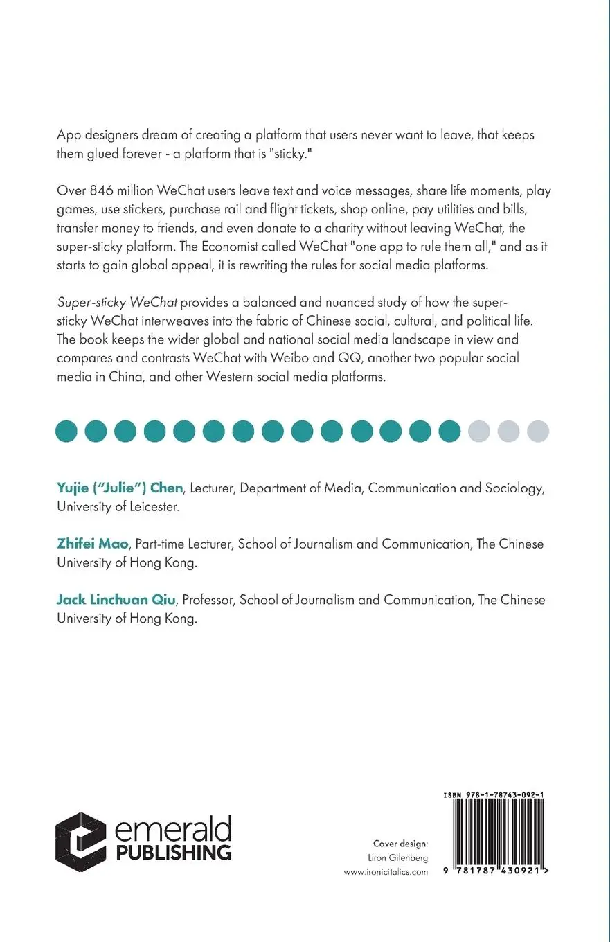 Rückseite: 9781787430921 | Super-sticky WeChat and Chinese Society | Yujie Chen (u. a.) | Buch