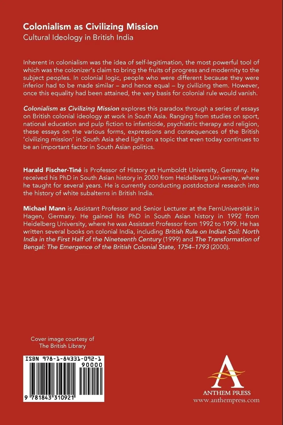 Rückseite: 9781843310921 | Colonialism as Civilizing Mission | Cultural Ideology in British India