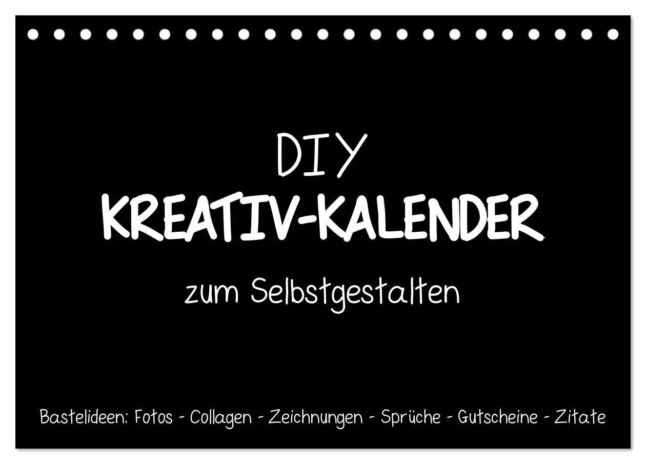 Cover: 9783435230921 | Bastelkalender: DIY Kreativ-Kalender -schwarz- (Tischkalender 2025...
