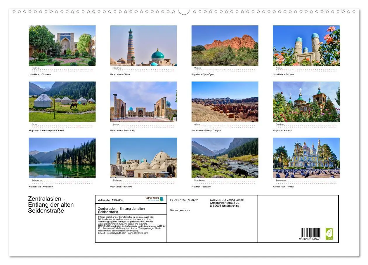 Bild: 9783457490921 | Zentralasien - Entlang der alten Seidenstraße (Wandkalender 2026...