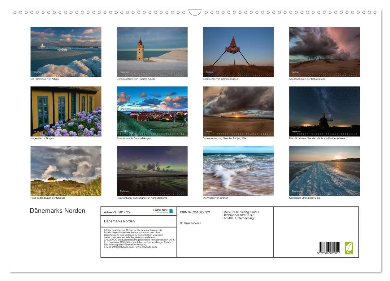 Bild: 9783516030921 | Dänemarks Norden (Wandkalender 2026 DIN A2 quer), CALVENDO...