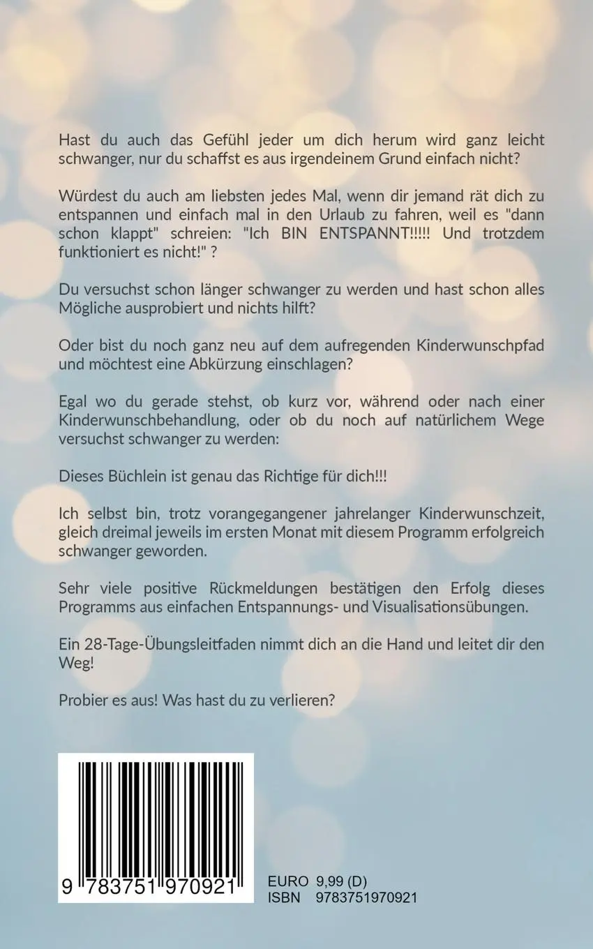 Rückseite: 9783751970921 | Leichter schwanger werden | mit 28-Tage-Übungsplan | Aurelia D. Stark