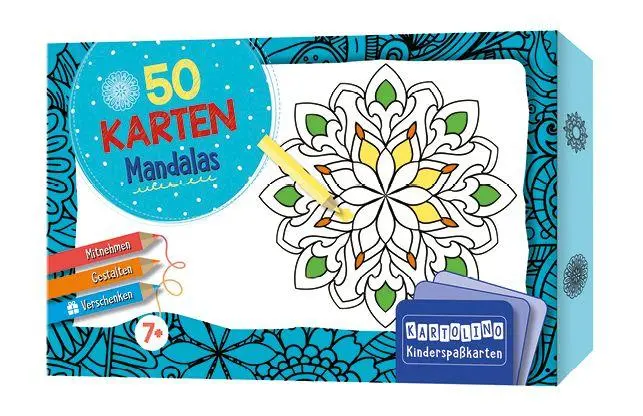 Cover: 9783790100921 | 50 Karten zum Ausmalen - Mandalas | Mitnehmen, gestalten, verschenken