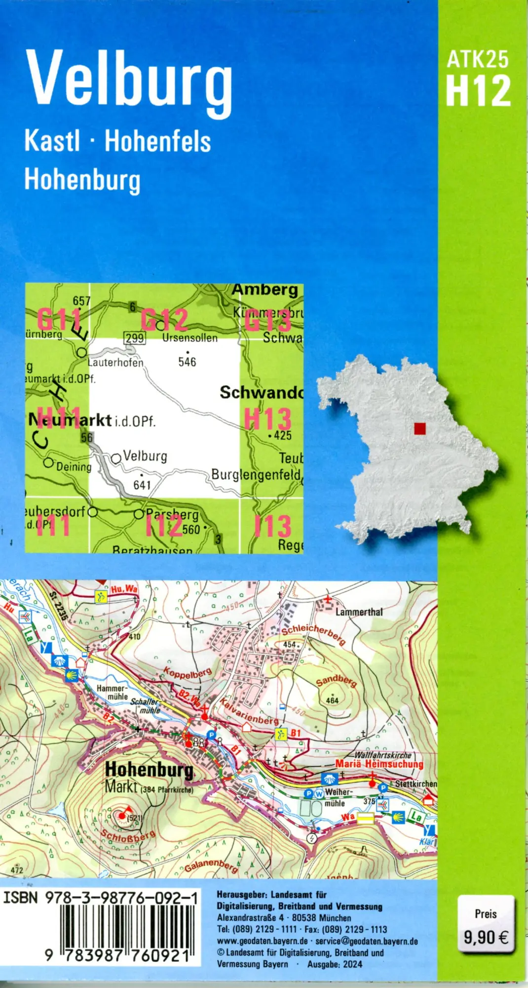 Bild: 9783987760921 | ATK25-H12 Velburg (Amtliche Topographische Karte 1:25000) | Deutsch