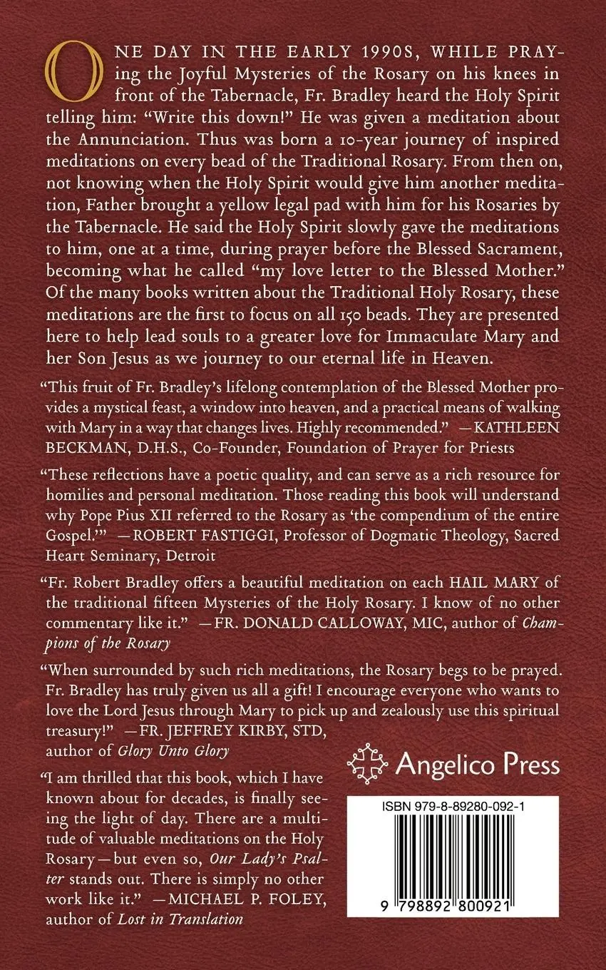 Rückseite: 9798892800921 | Our Lady's Psalter | S. J. Fr. Robert I. Bradley | Taschenbuch | 2025