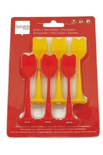 Bild: 5414561821021 | Scratch Ersatzteilset 6 Darts rot &amp; gelb (Kinderspiel) | Spiel | 2020