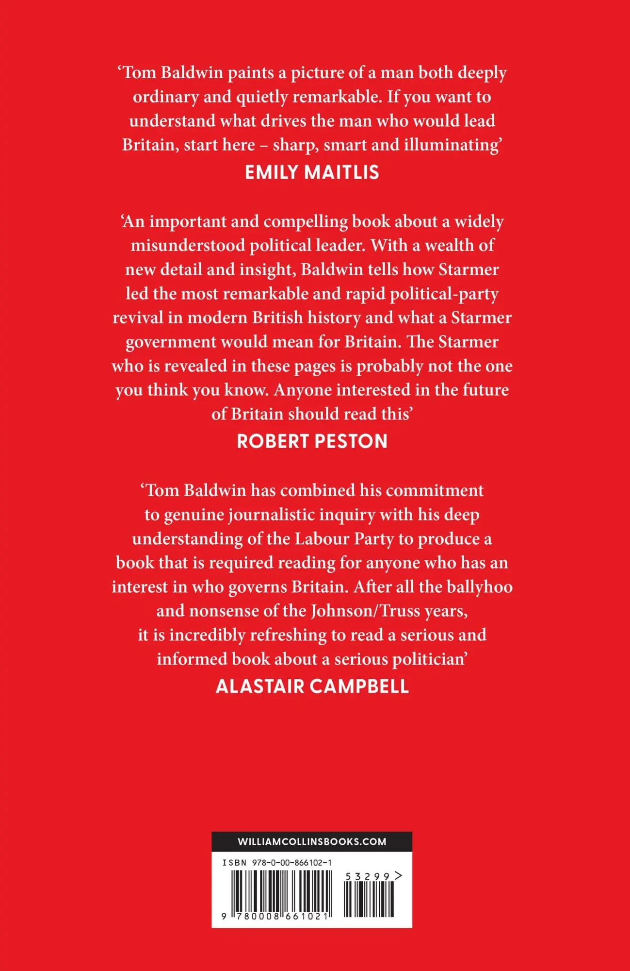 Rückseite: 9780008661021 | Keir Starmer | The Biography | Tom Baldwin | Buch | Englisch | 2024