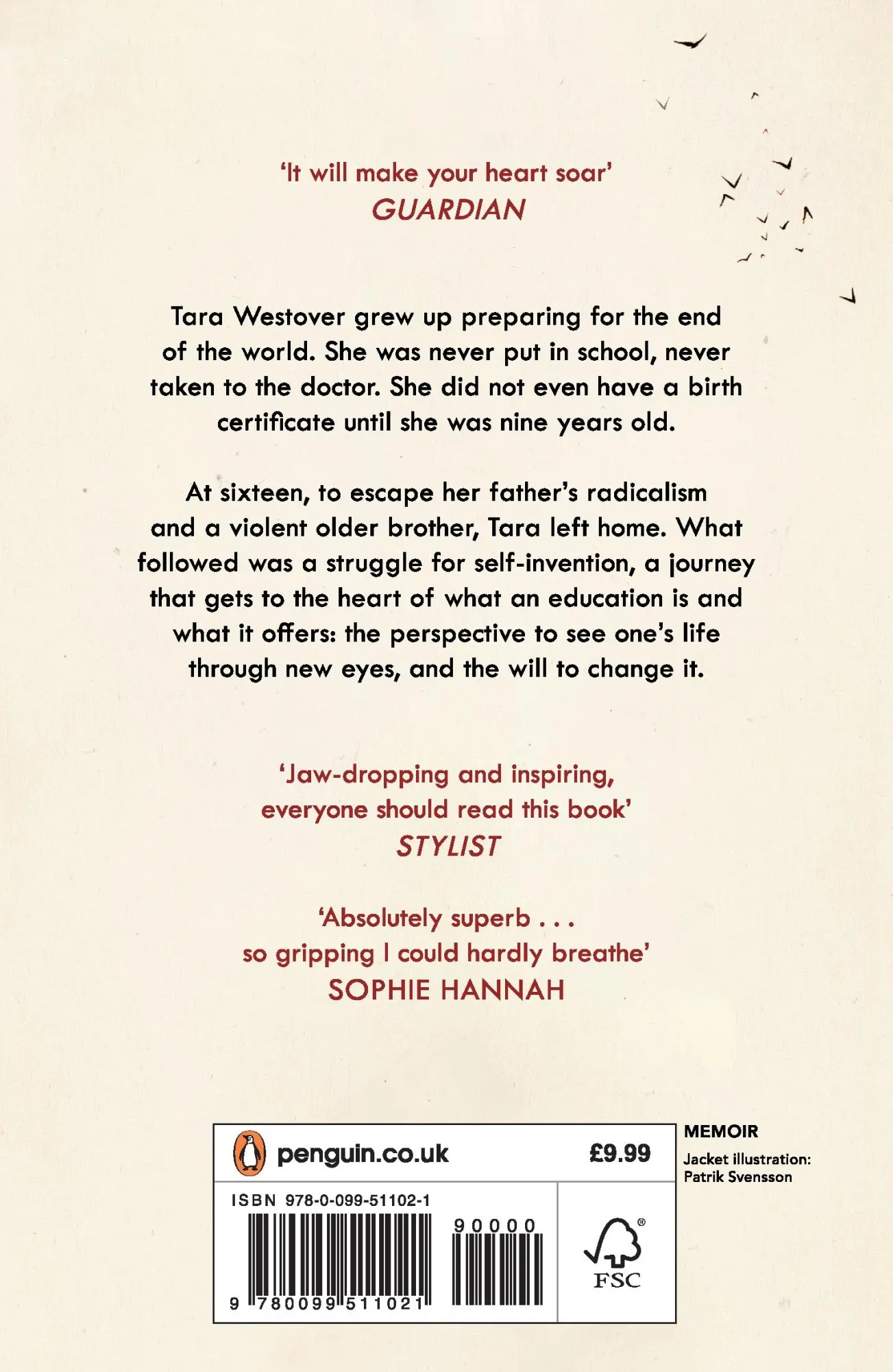 Rückseite: 9780099511021 | Educated | Tara Westover | Taschenbuch | B-format paperback | 384 S.