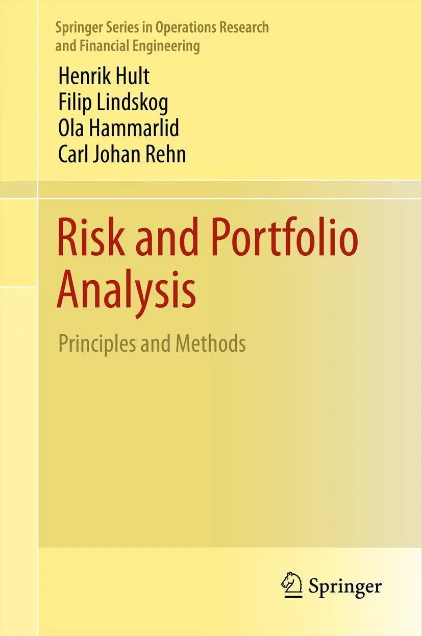 Cover: 9781461441021 | Risk and Portfolio Analysis | Principles and Methods | Hult (u. a.)