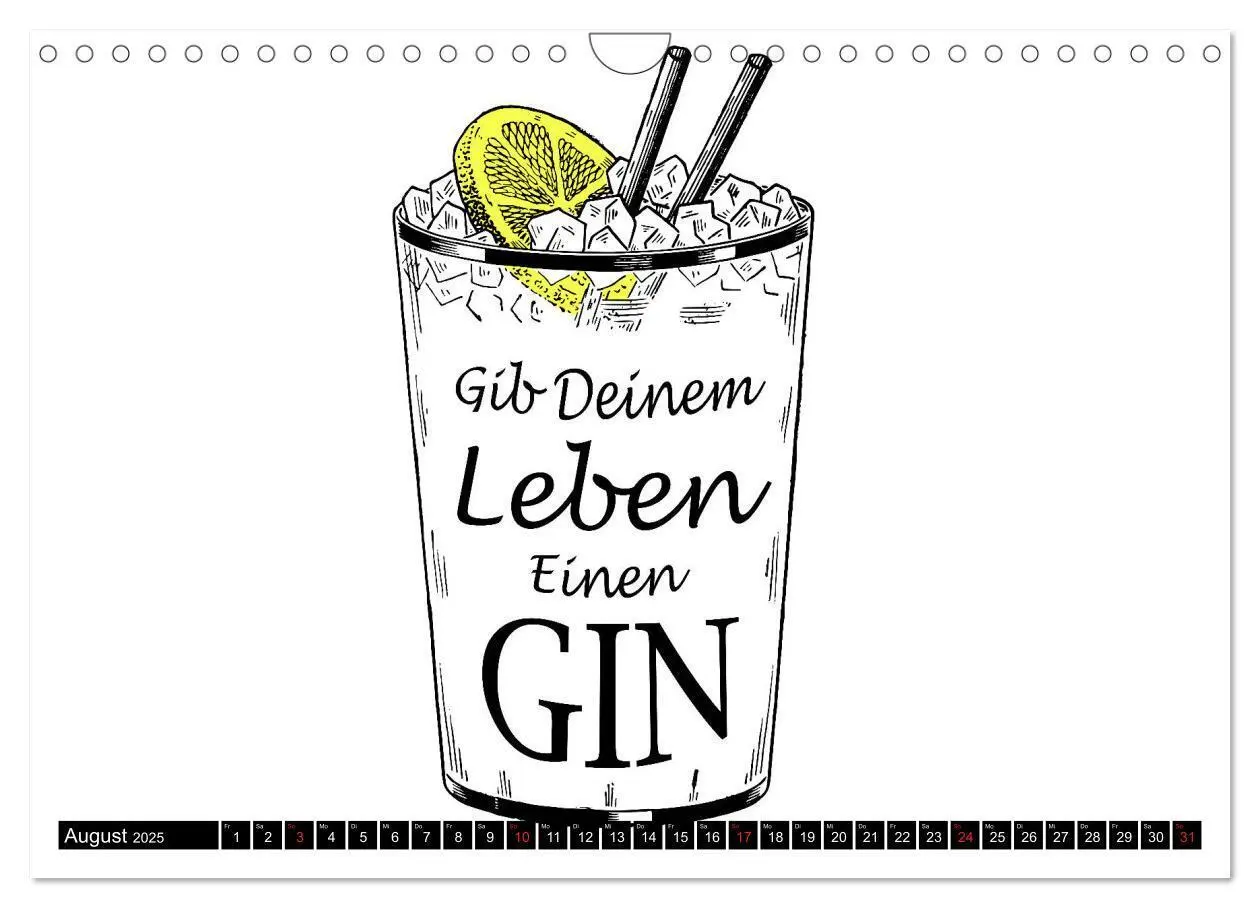 Bild: 9783435291021 | Gin &amp; Tonic Die Besten Sprüche und Wortspiele (Wandkalender 2025...