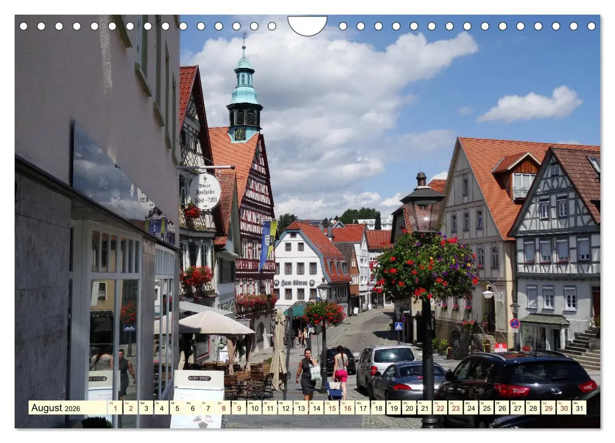 Bild: 9783457901021 | Unterwegs in Backnang (Wandkalender 2026 DIN A4 quer), CALVENDO...