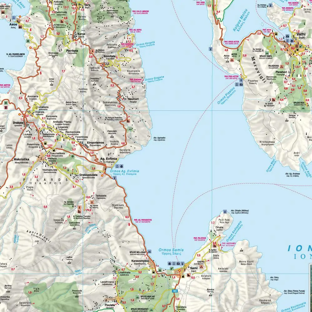 Bild: 9783707921021 | Kefalonia, Straßenkarte 1:50.000, freytag &amp; berndt | KG | (Land-)Karte