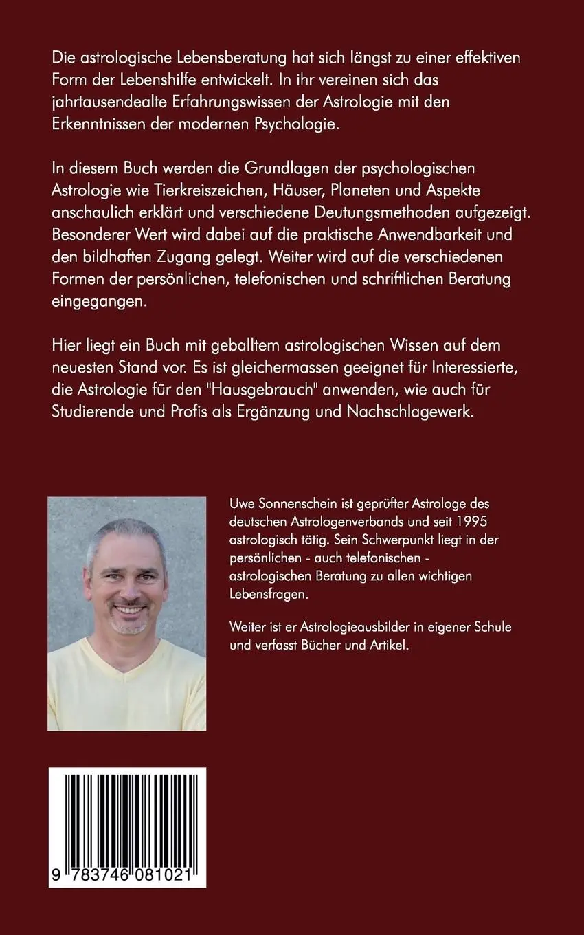 Rückseite: 9783746081021 | Lehrbuch der astrologischen Lebensberatung 1 | Uwe Sonnenschein | Buch