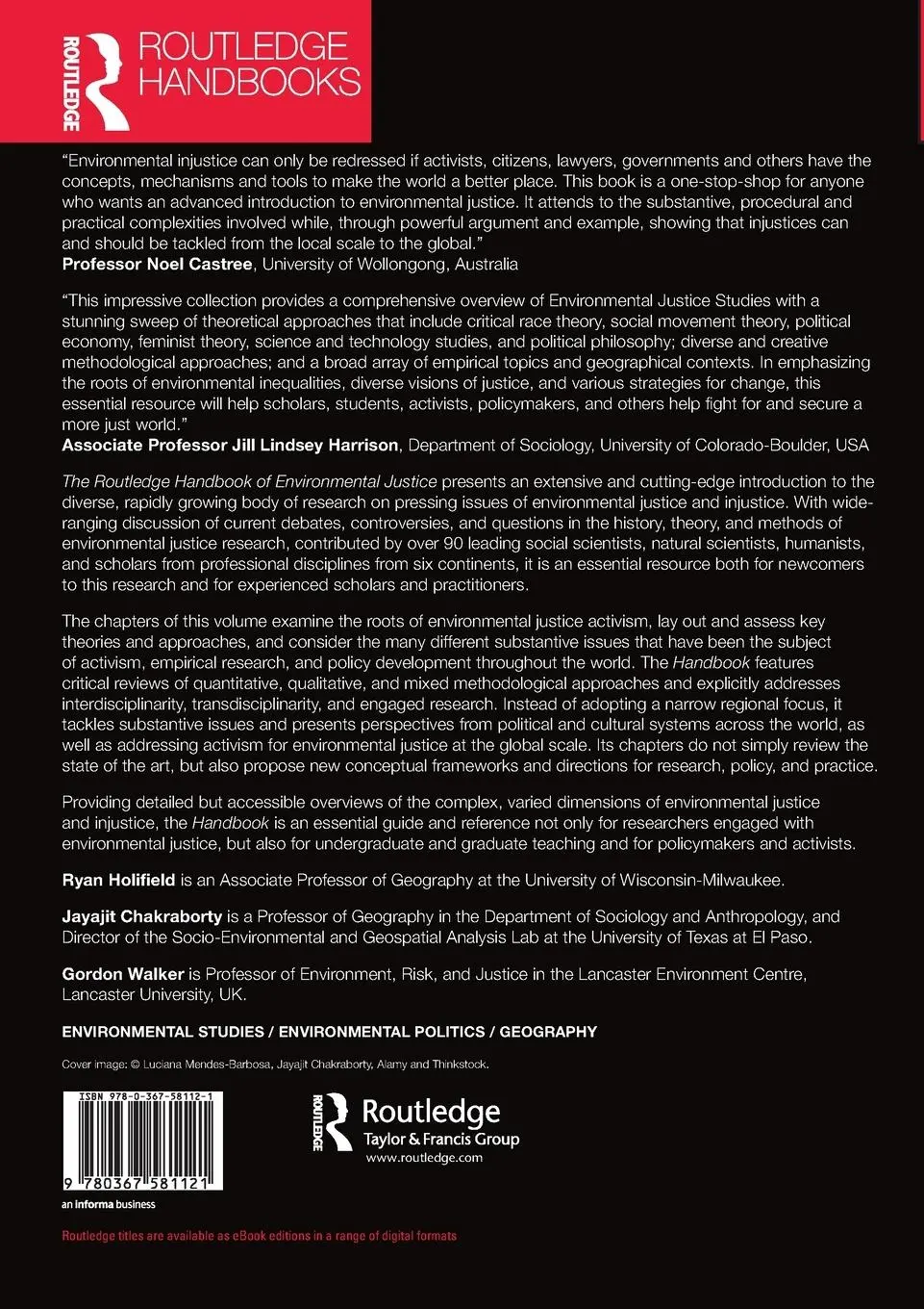 Rückseite: 9780367581121 | The Routledge Handbook of Environmental Justice | Holifield (u. a.)