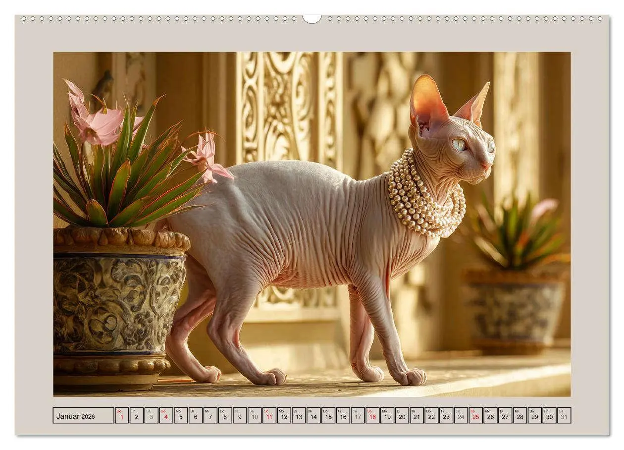 Bild: 9783457991121 | Sphinx Katzen. Eleganz auf leisen Pfoten (Wandkalender 2026 DIN A2...