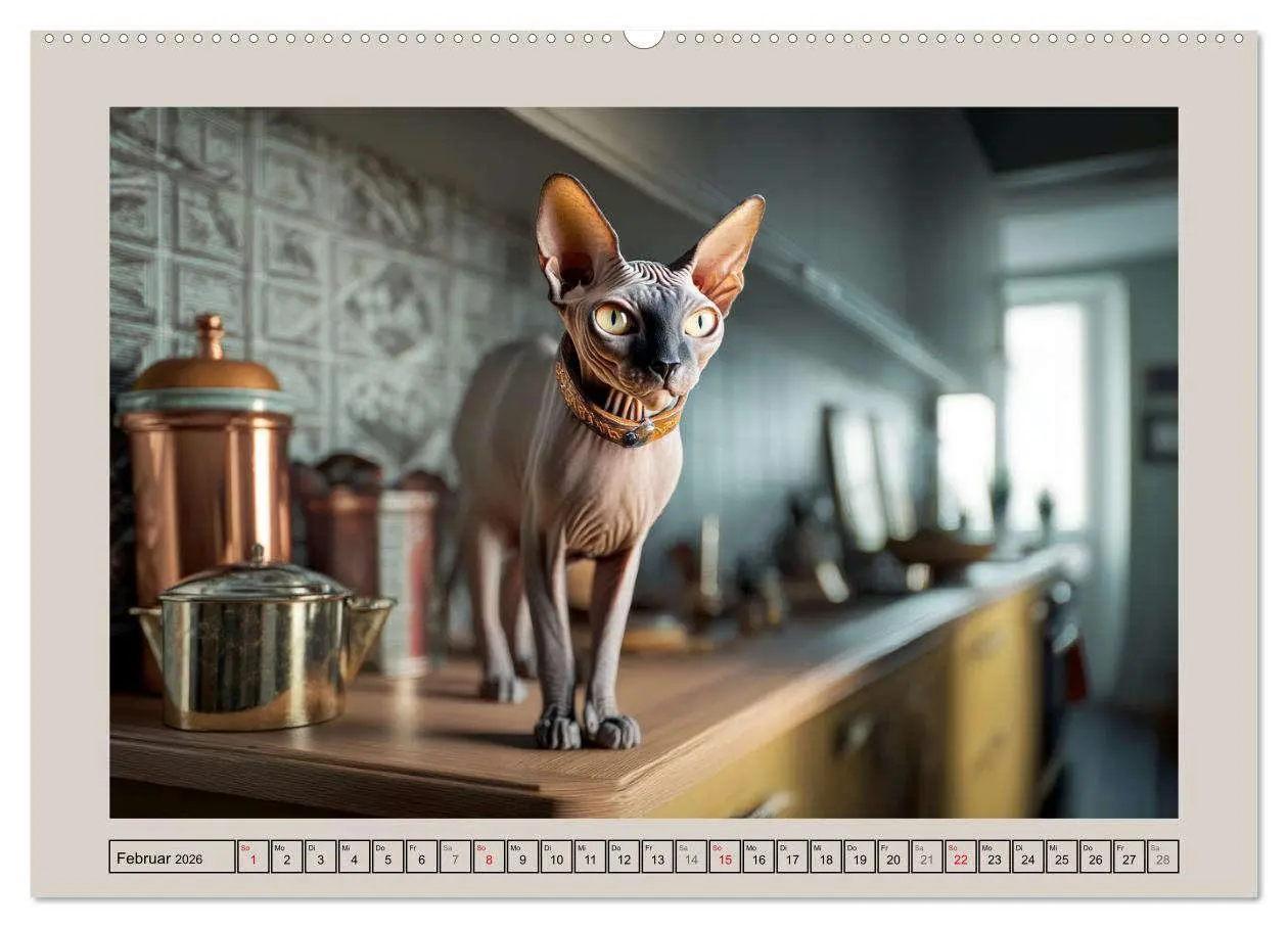 Bild: 9783457991121 | Sphinx Katzen. Eleganz auf leisen Pfoten (Wandkalender 2026 DIN A2...
