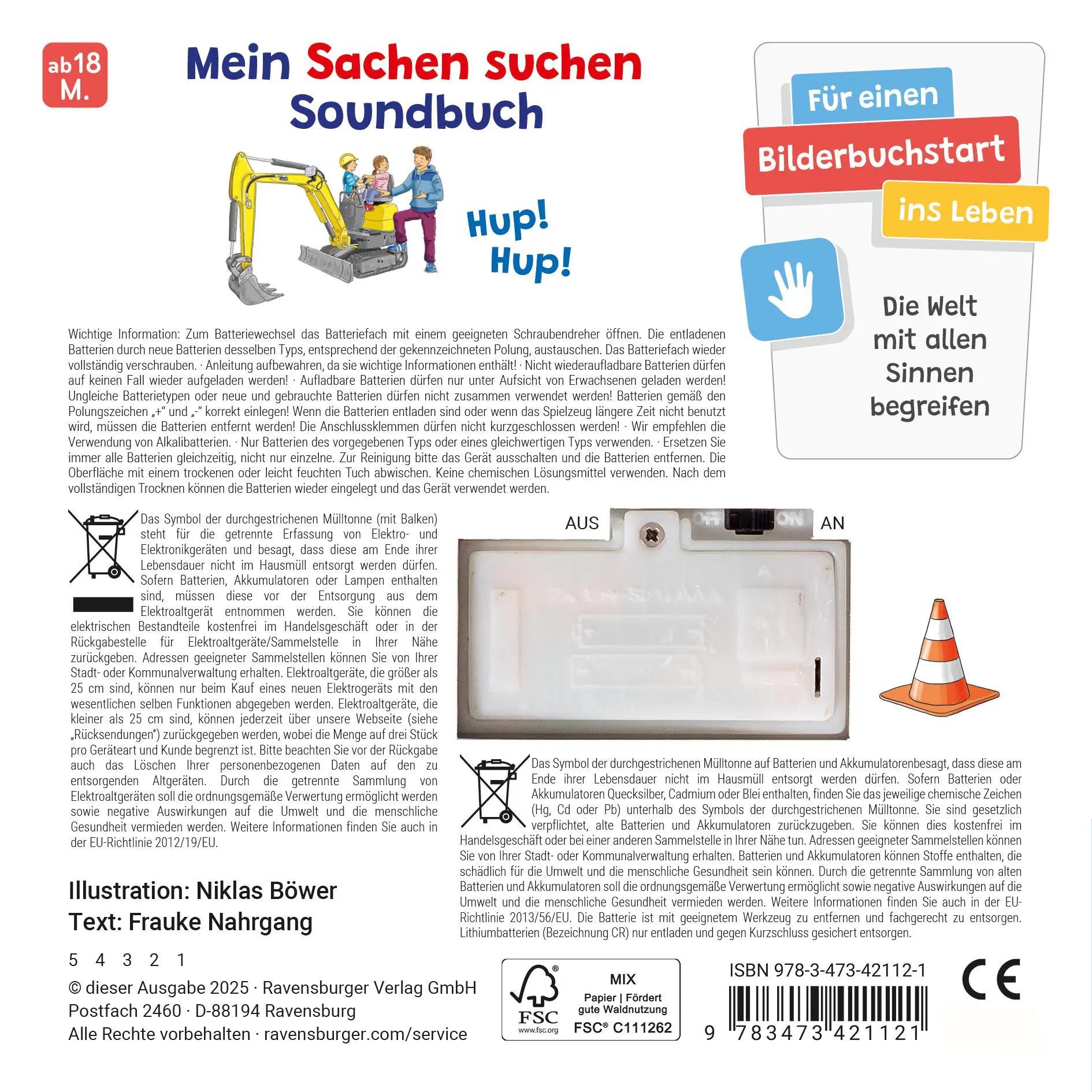Rückseite: 9783473421121 | Hör mal hin - Sachen suchen, Sachen hören: Baustelle | Frauke Nahrgang