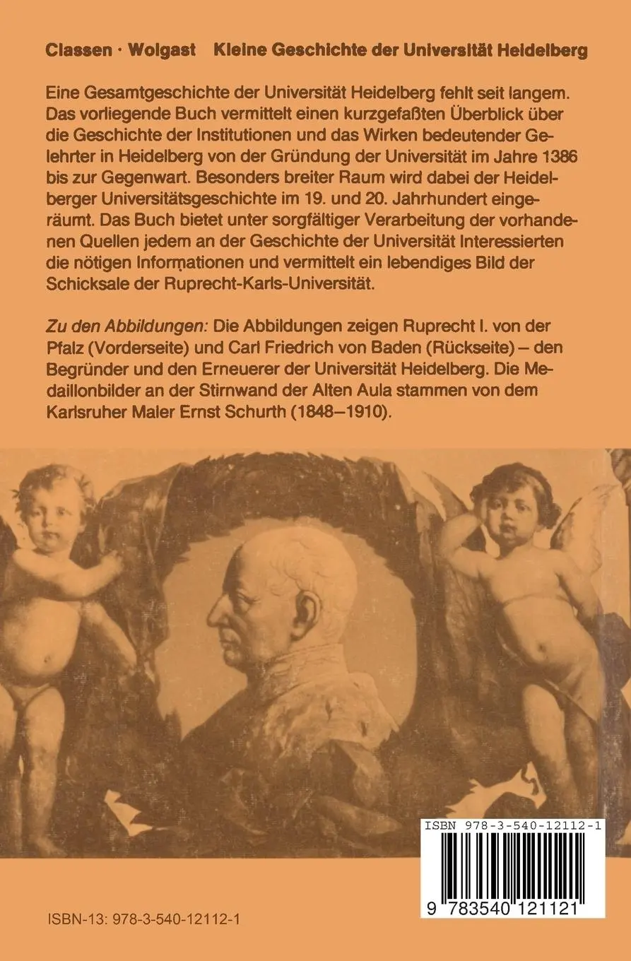 Rückseite: 9783540121121 | Kleine Geschichte der Universität Heidelberg | Eike Wolgast (u. a.)