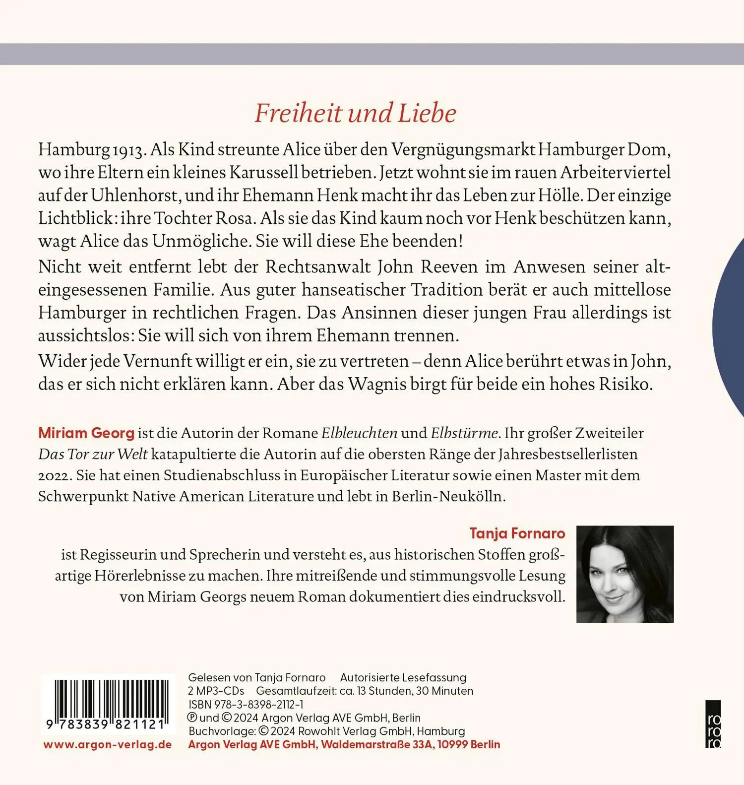 Rückseite: 9783839821121 | Im Nordwind | Miriam Georg | MP3 | Deutsch | 2024 | Argon Verlag GmbH