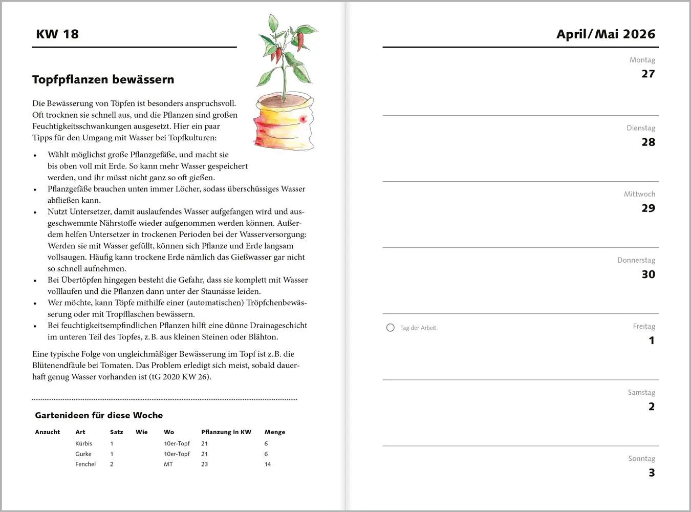 Bild: 9783987261121 | taschenGARTEN 2026 | Anja Banzhaf (u. a.) | Buch | 192 S. | Deutsch