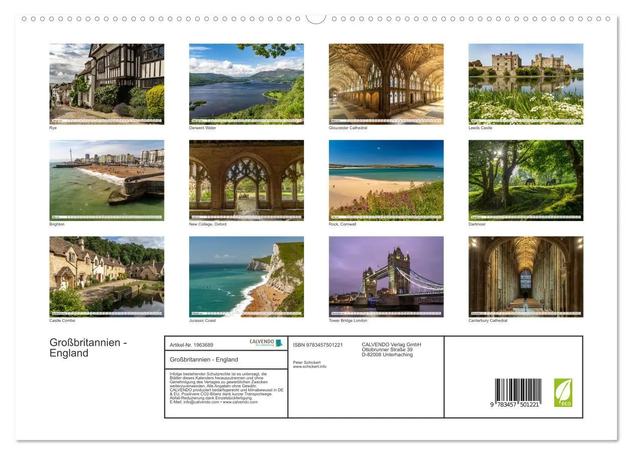 Bild: 9783457501221 | Großbritannien - England (hochwertiger Premium Wandkalender 2026...