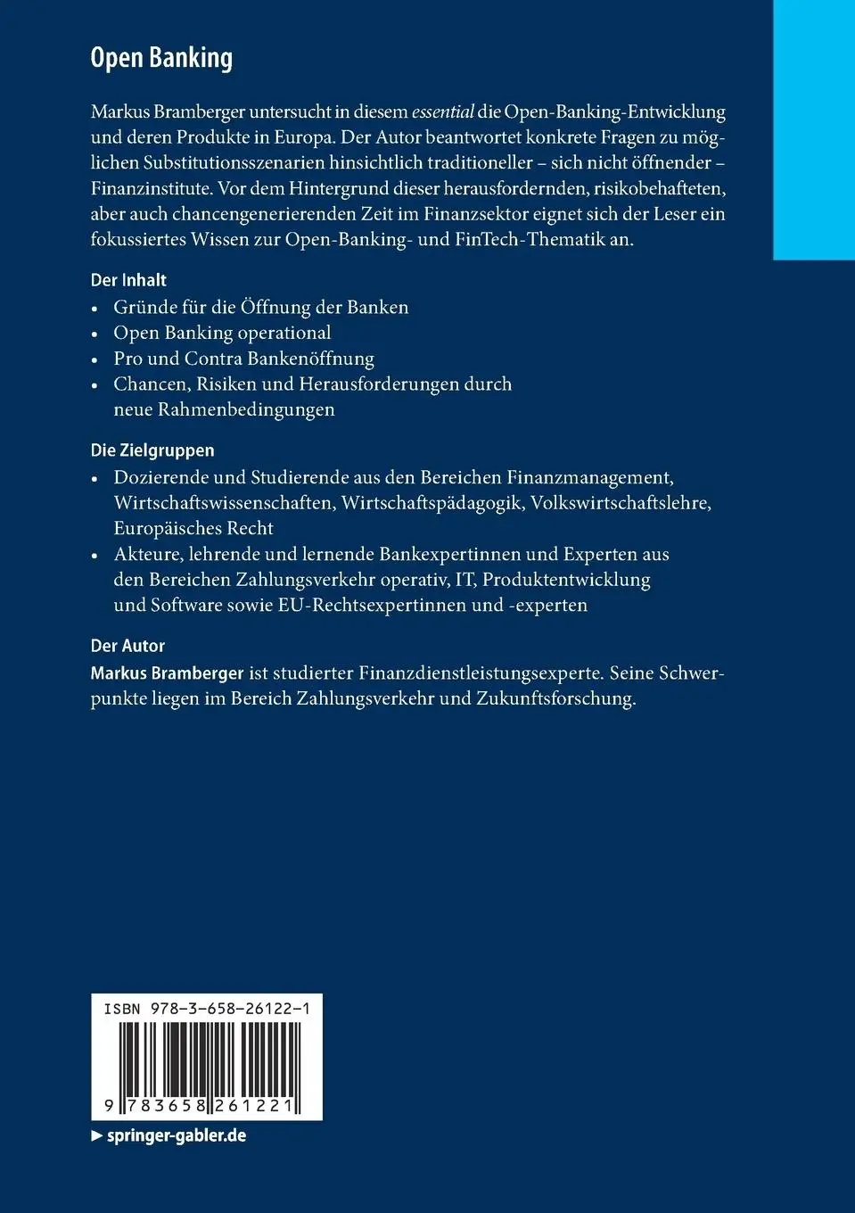 Rückseite: 9783658261221 | Open Banking | Neupositionierung europäischer Finanzinstitute | Buch