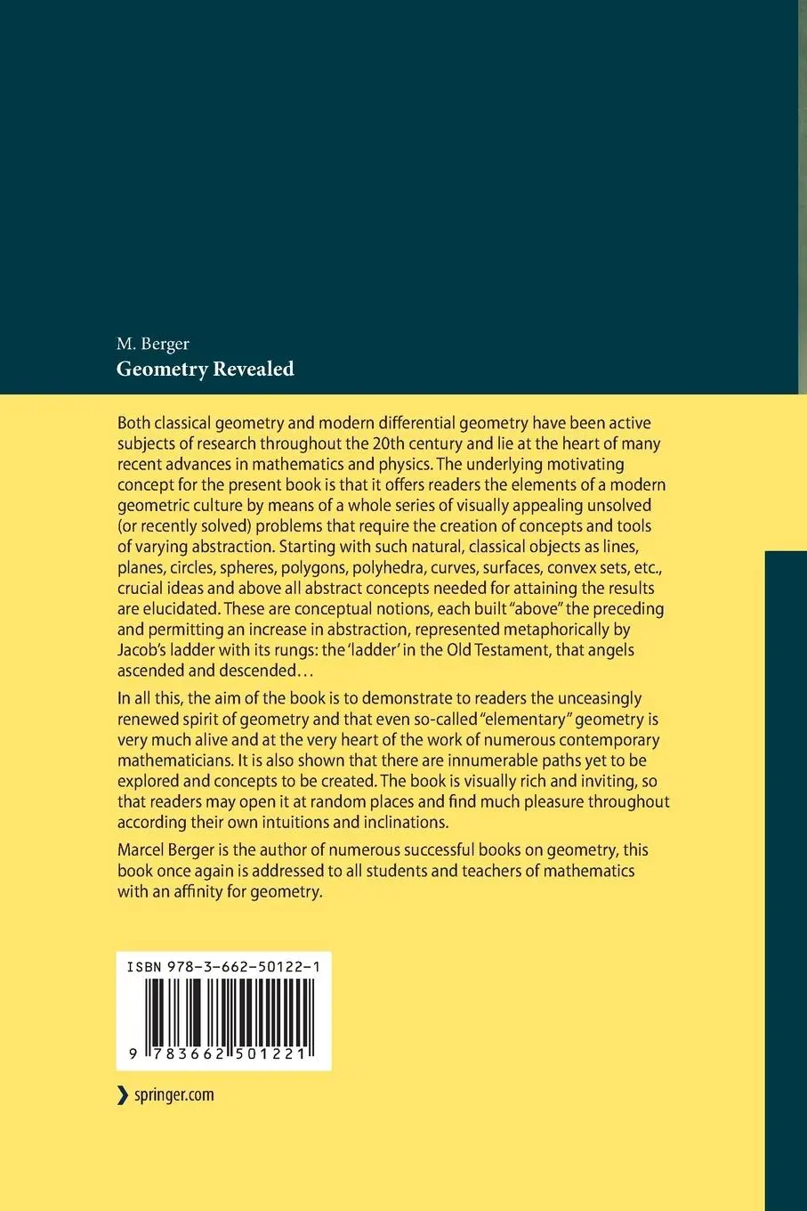 Rückseite: 9783662501221 | Geometry Revealed | A Jacob's Ladder to Modern Higher Geometry | Buch