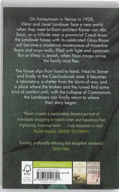 Rückseite: 9780349121321 | The Glass Room | Shortlisted for the Booker Prize | Simon Mawer | Buch