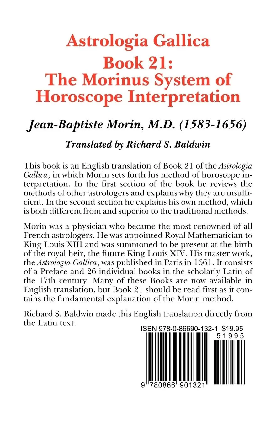 Rückseite: 9780866901321 | Astrologia Gallica Book 21 | Jean Baptiste Morin | Taschenbuch | 2008