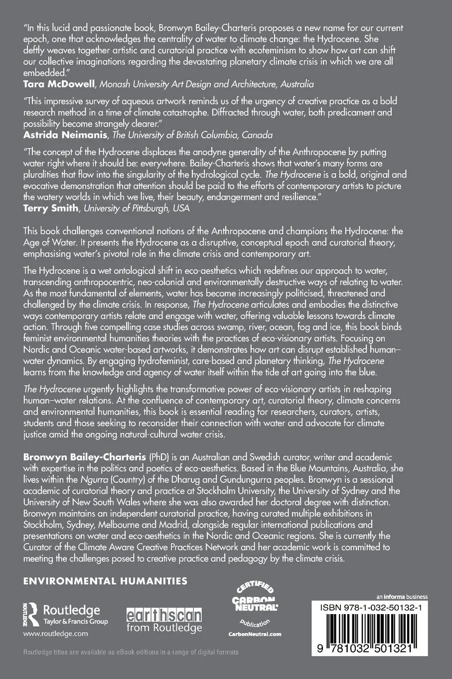 Rückseite: 9781032501321 | The Hydrocene | Eco-Aesthetics in the Age of Water | Bailey-Charteris