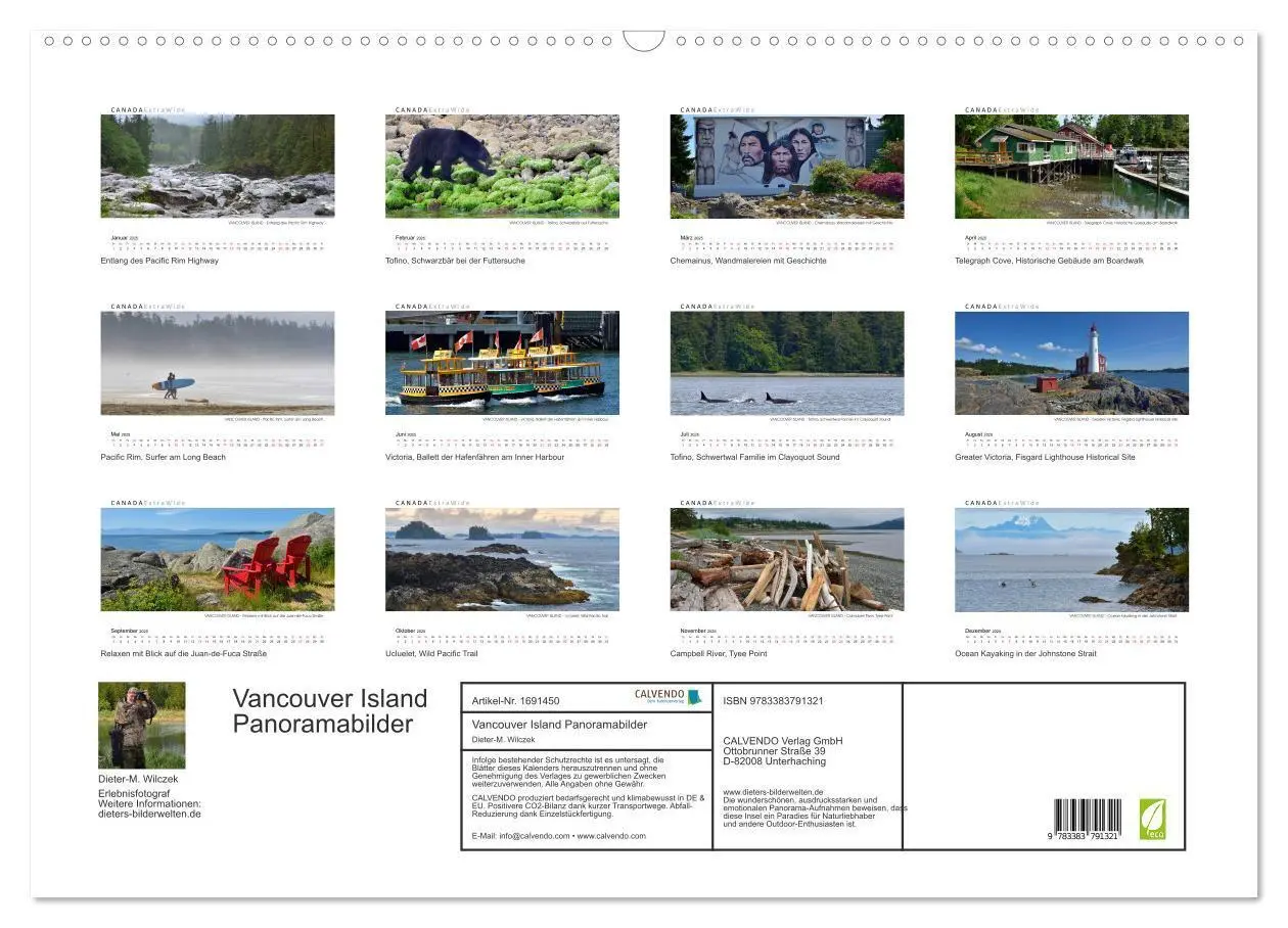 Bild: 9783383791321 | Vancouver Island Panoramabilder (Wandkalender 2025 DIN A2 quer),...